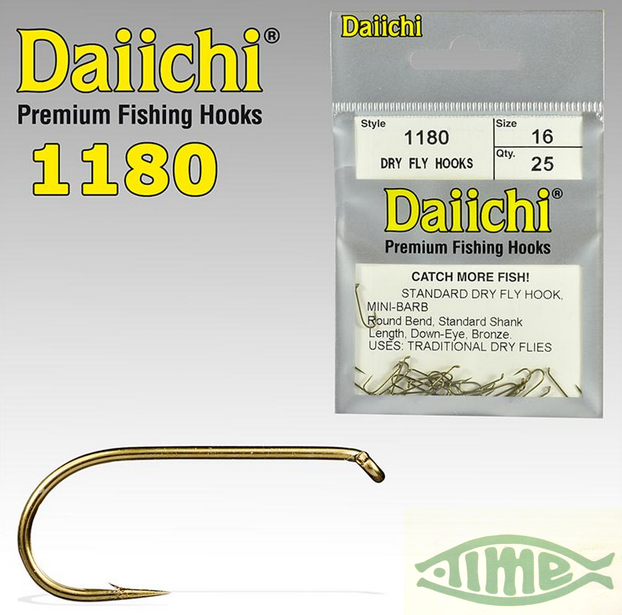 Dry Fly Tying Fishing Hooks Daiichi 1180 Size 14 Pack of 25